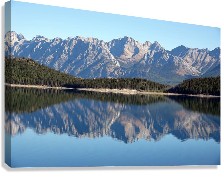 Upper Kananaskis Lake reflection 1 Canvas Print