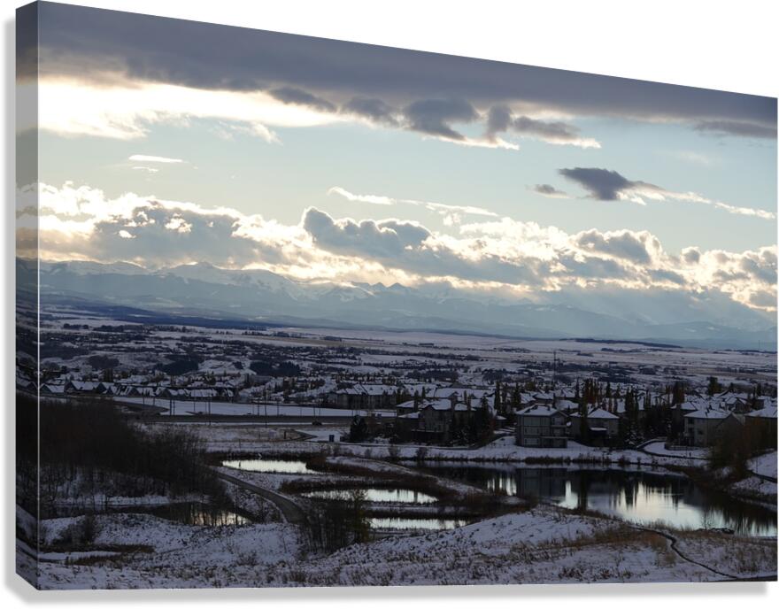 Front Range from Northwest Calgary Canvas Print