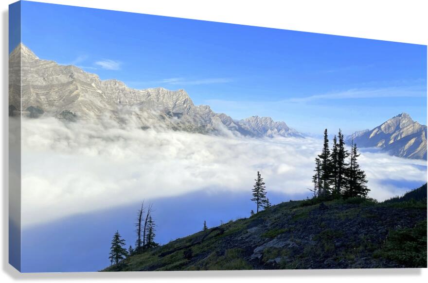 Inversion above Spray Lakes 1 Canvas Print