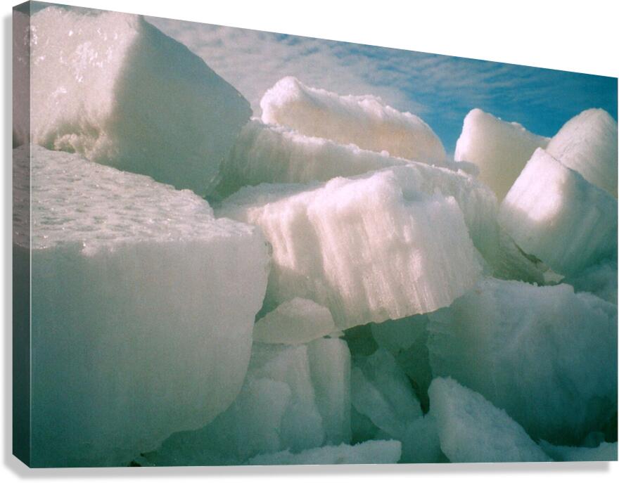 Ice Pressure Ridges Gulf of Riga Canvas Print