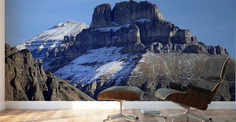 Eiffel and Temple Mountains Wall Murals