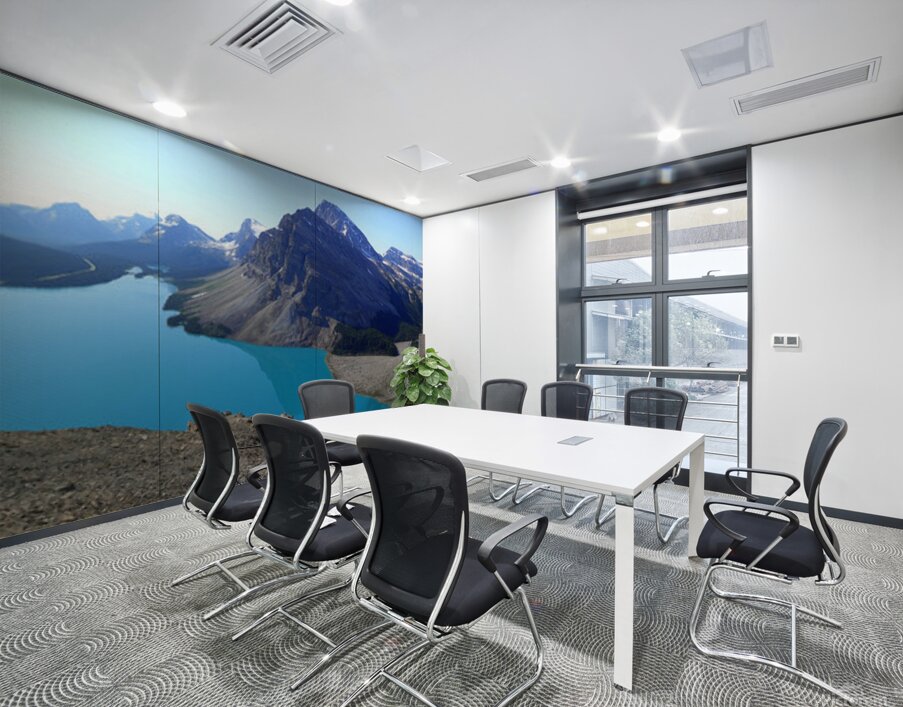 Bow Lake & Crowfoot Mountain panorama Wall Printing