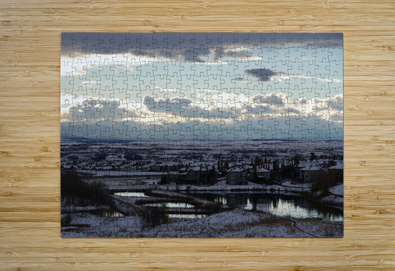 Front Range from Northwest Calgary Danilov Alpine Works Puzzle printing